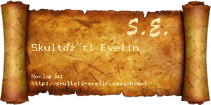 Skultéti Evelin névjegykártya